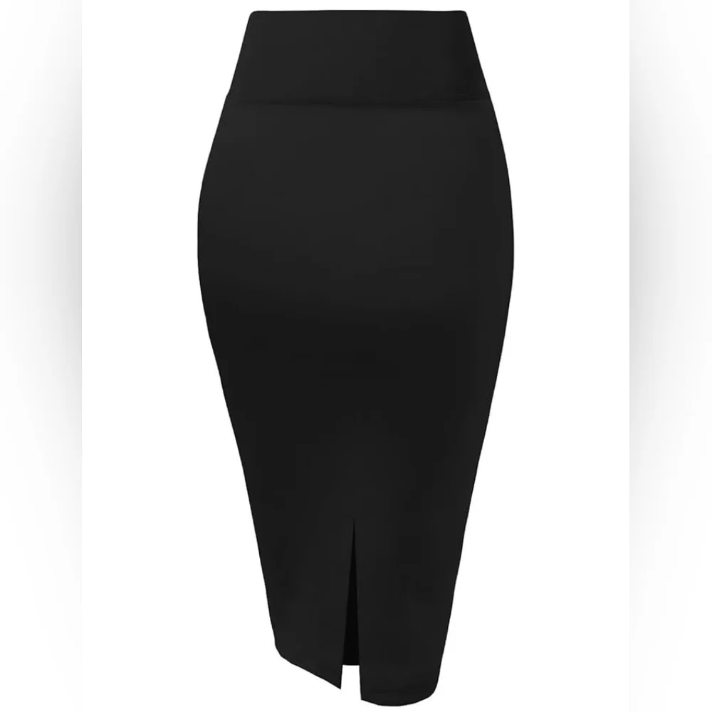 HYBRID & COMPANY premium Nylon Ponte Stretch High Waist Pencil Skirt NWT